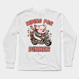 Biking pig Long Sleeve T-Shirt